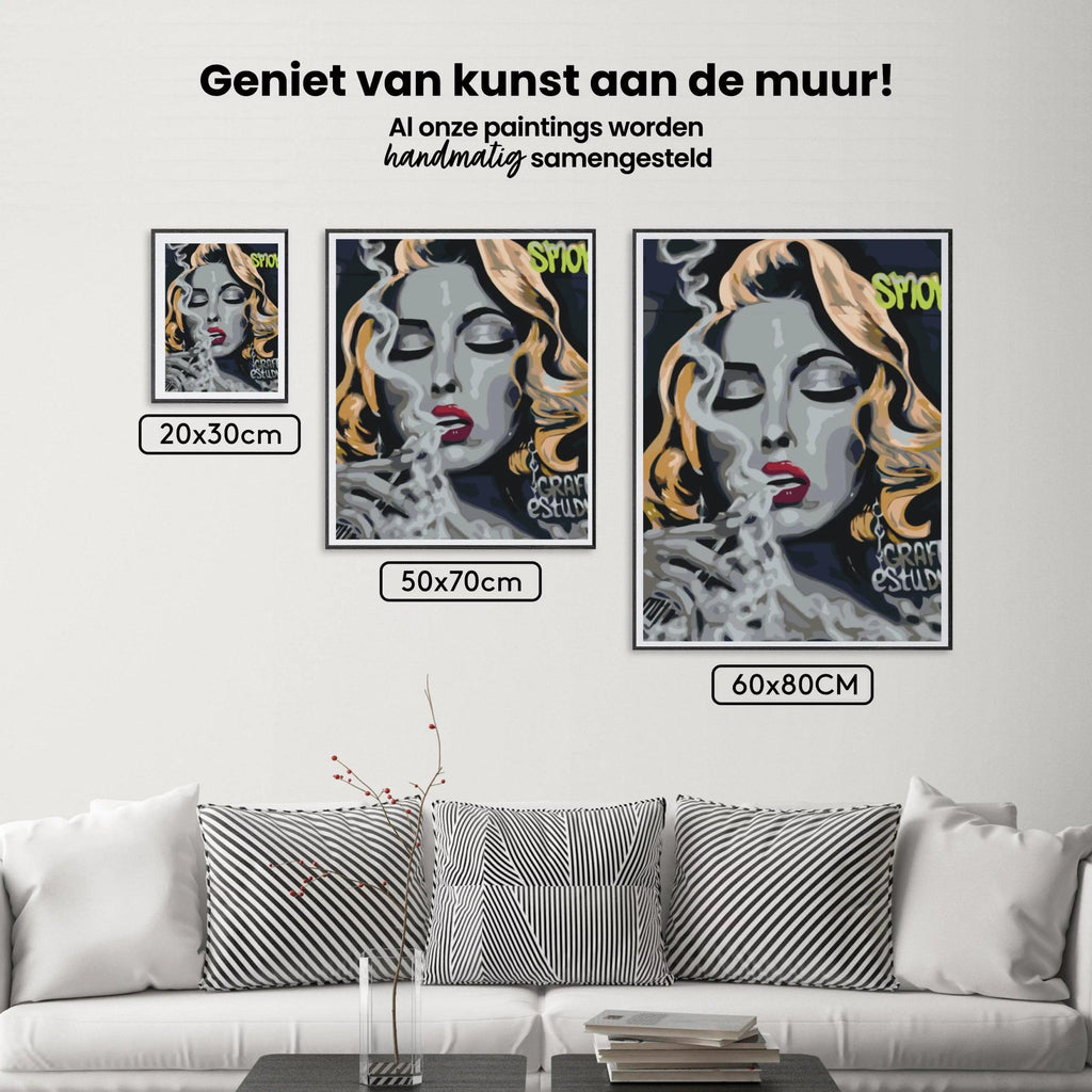 Diamantmaleri - Kvinde med en cigaret - SEOS Shop ®