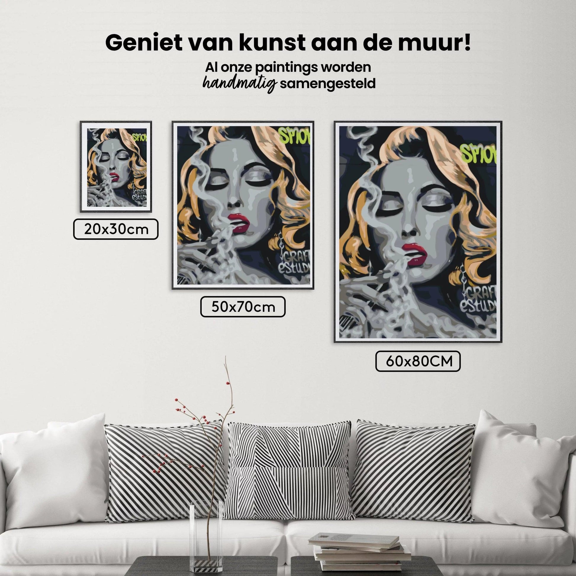 Diamantmaleri - Kvinde med en cigaret - SEOS Shop ®