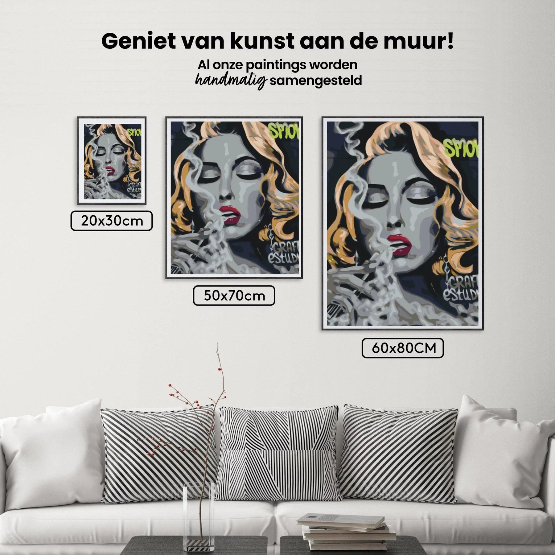 Diamantmaleri - Kvinde med en cigaret - SEOS Shop ®