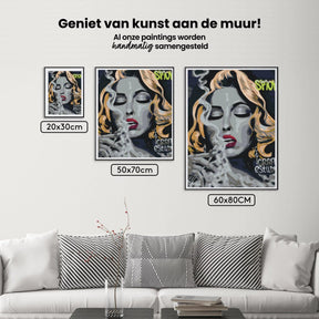 Diamantmaleri - Kvinde med en cigaret - SEOS Shop ®