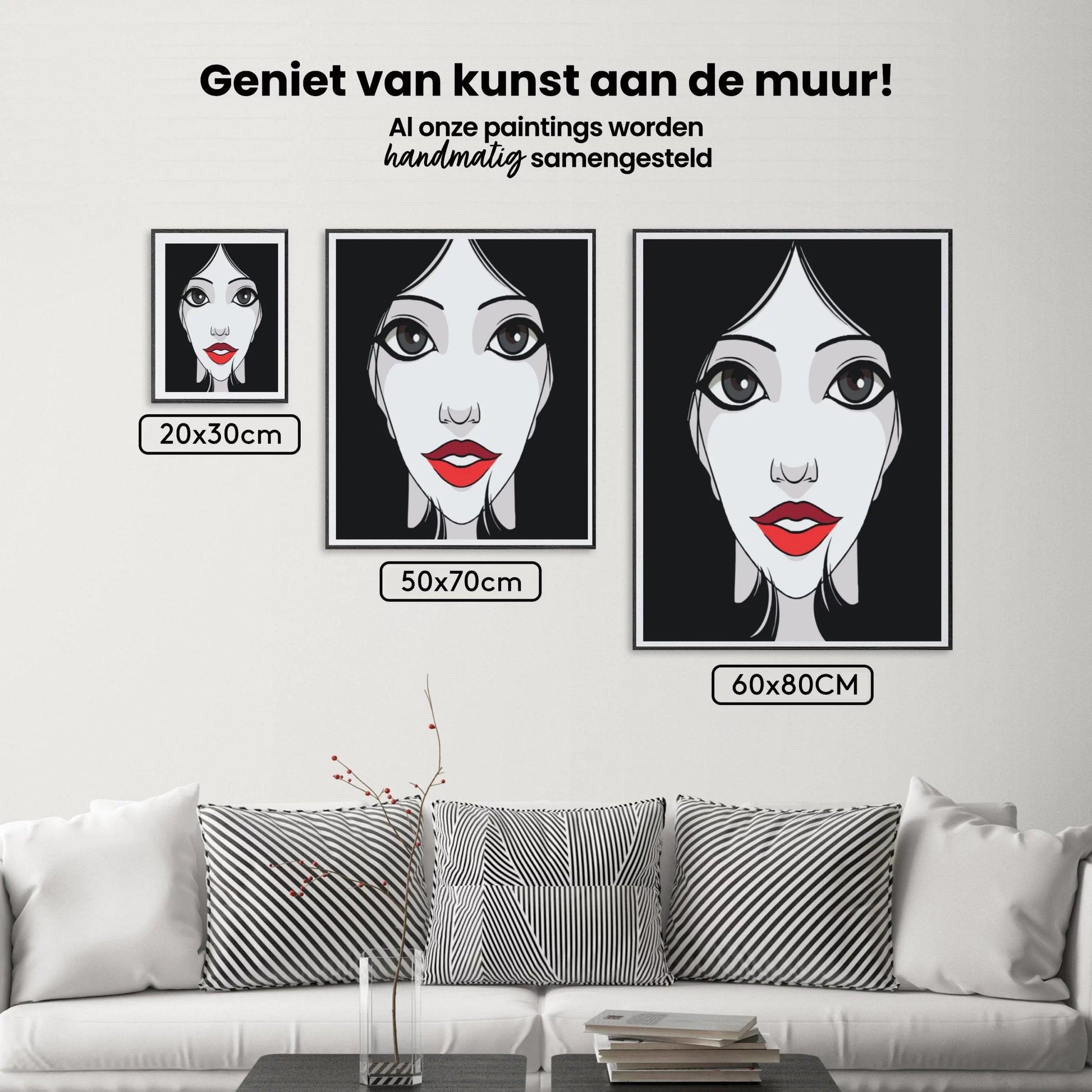 Diamantmaleri - Kvinde med røde læber - SEOS Shop ®