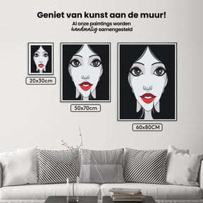 Diamantmaleri - Kvinde med røde læber - SEOS Shop ®