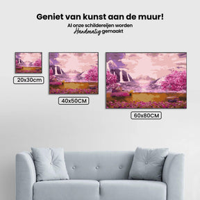 Diamantmaleri - Vandfald i rosenhaven - SEOS Shop ®
