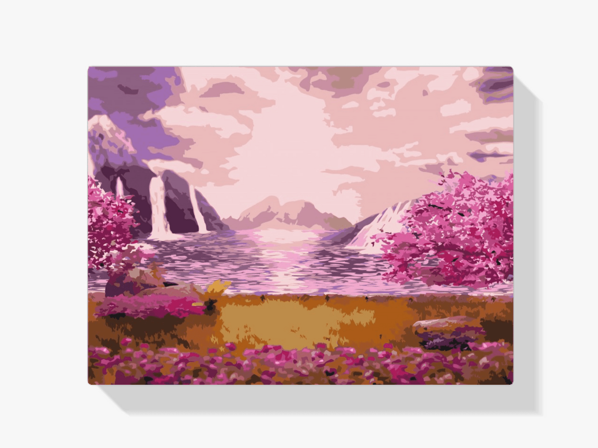 Diamantmaleri - Vandfald i rosenhaven - SEOS Shop ®