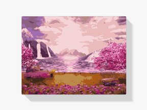 Diamantmaleri - Vandfald i rosenhaven - SEOS Shop ®