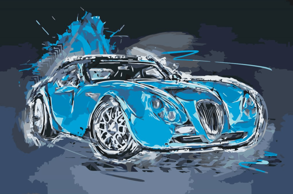 Diamantmaling - Wiesmann GT MF4 - SEOS Shop ®