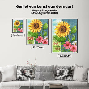 Diamantmaleri - Solsikke Hjemmehjerte - SEOS Shop ®