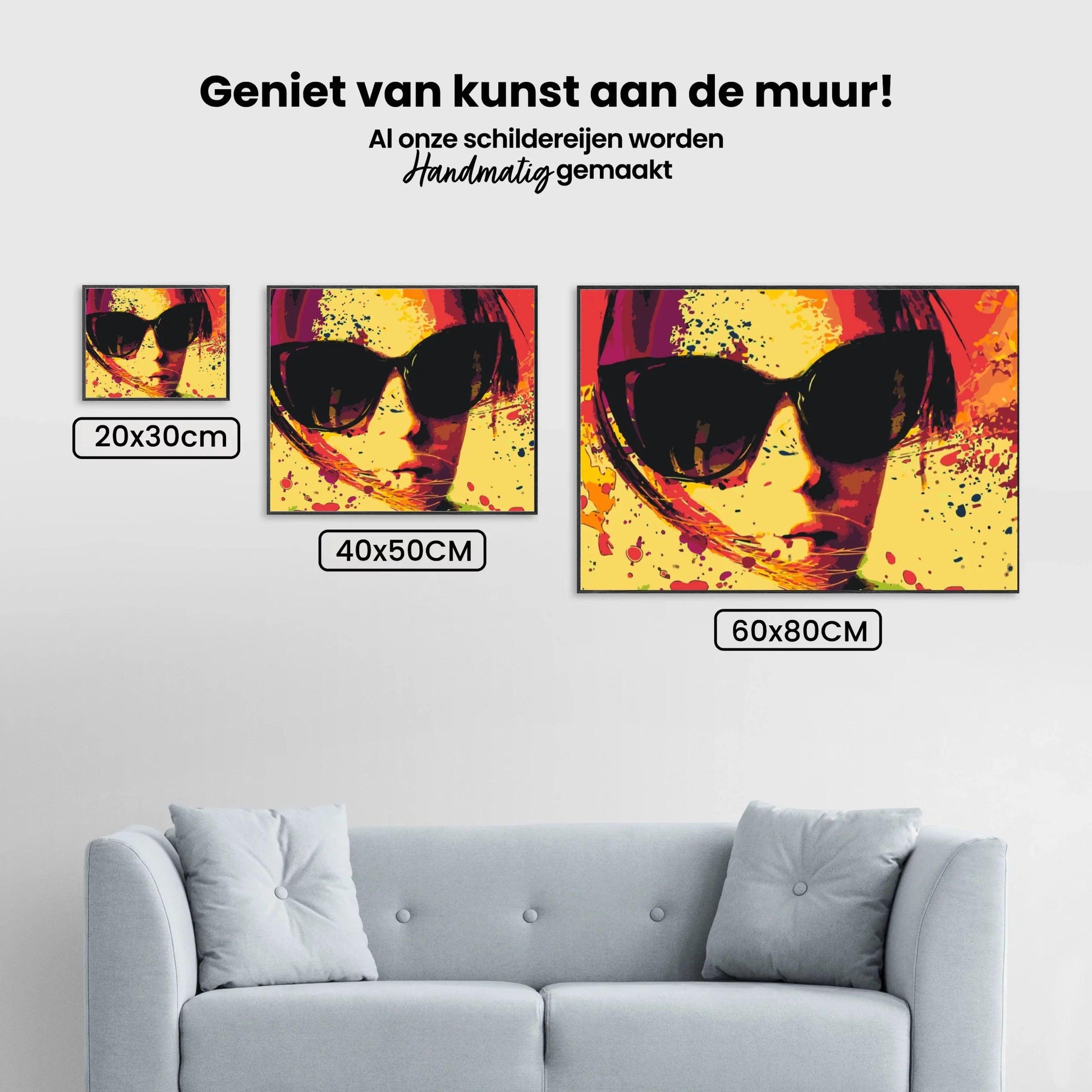 Diamantmaling - Solbriller i gul - SEOS Shop ®