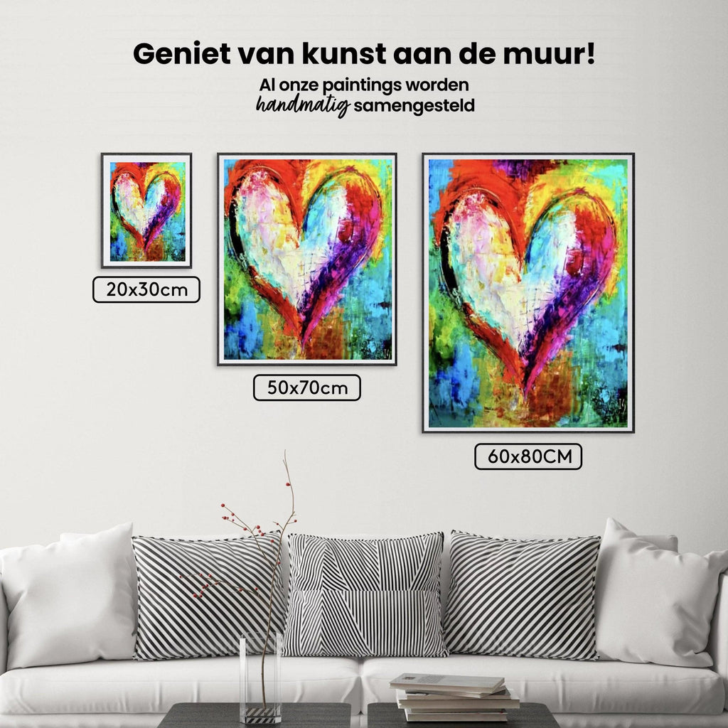 Diamantmaleri malet hjerte - 30x30cm – SEOS Shop ®