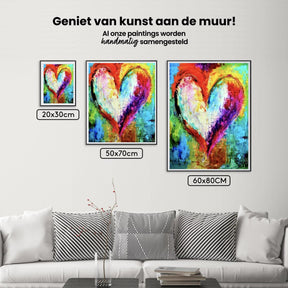 Diamantmaleri malet hjerte - 30x30cm – SEOS Shop ®