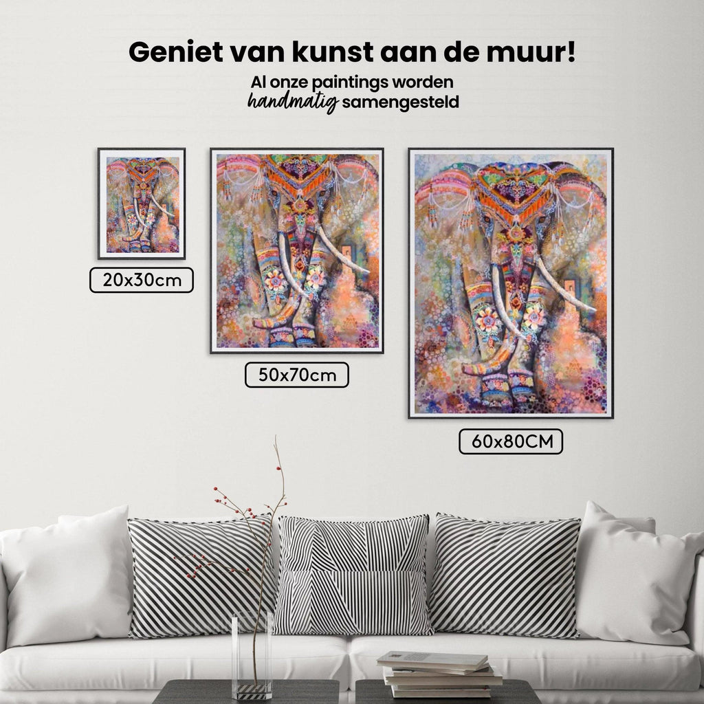 Diamantmaleri Farverig Elefant - SEOS Shop ®