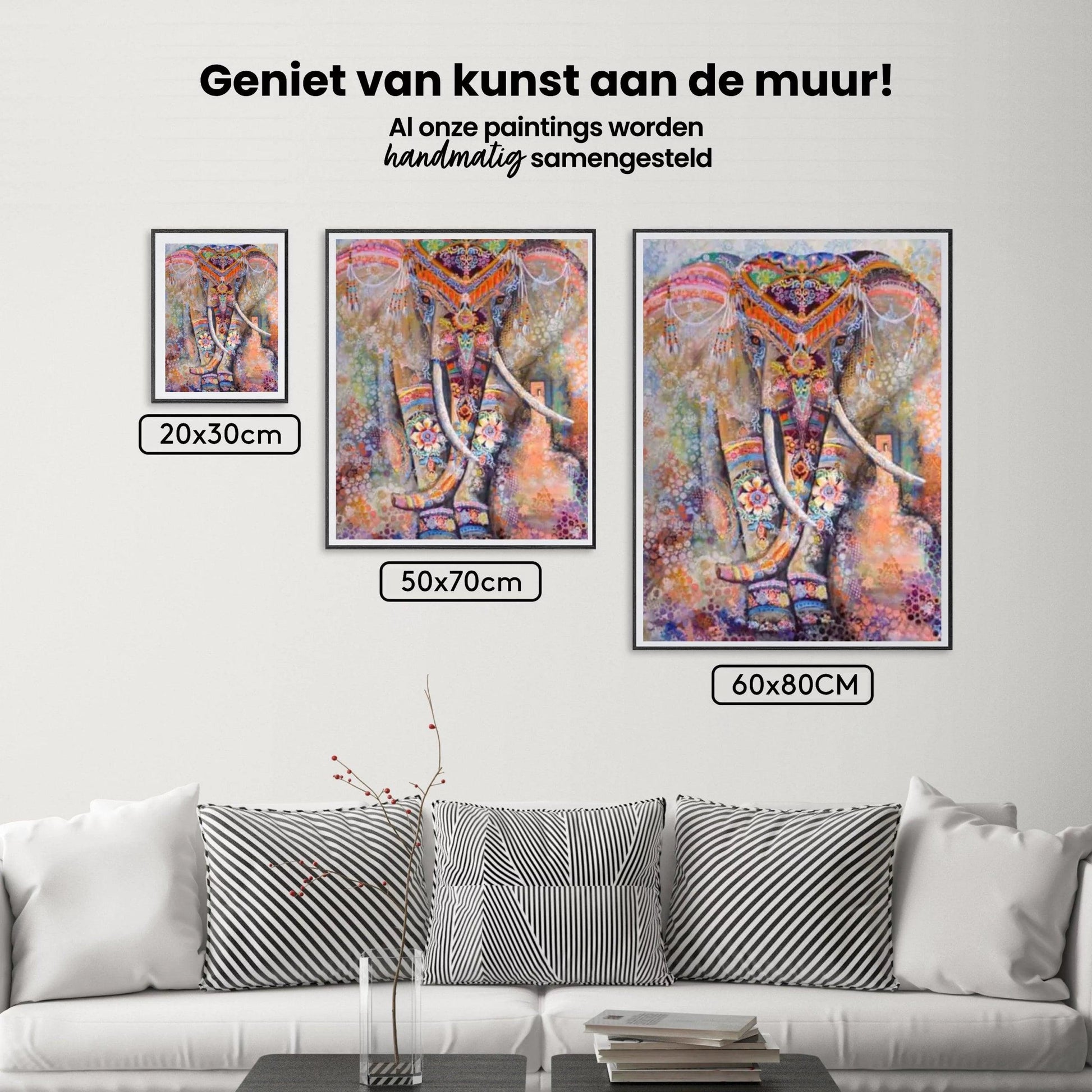 Diamantmaleri Farverig Elefant - SEOS Shop ®