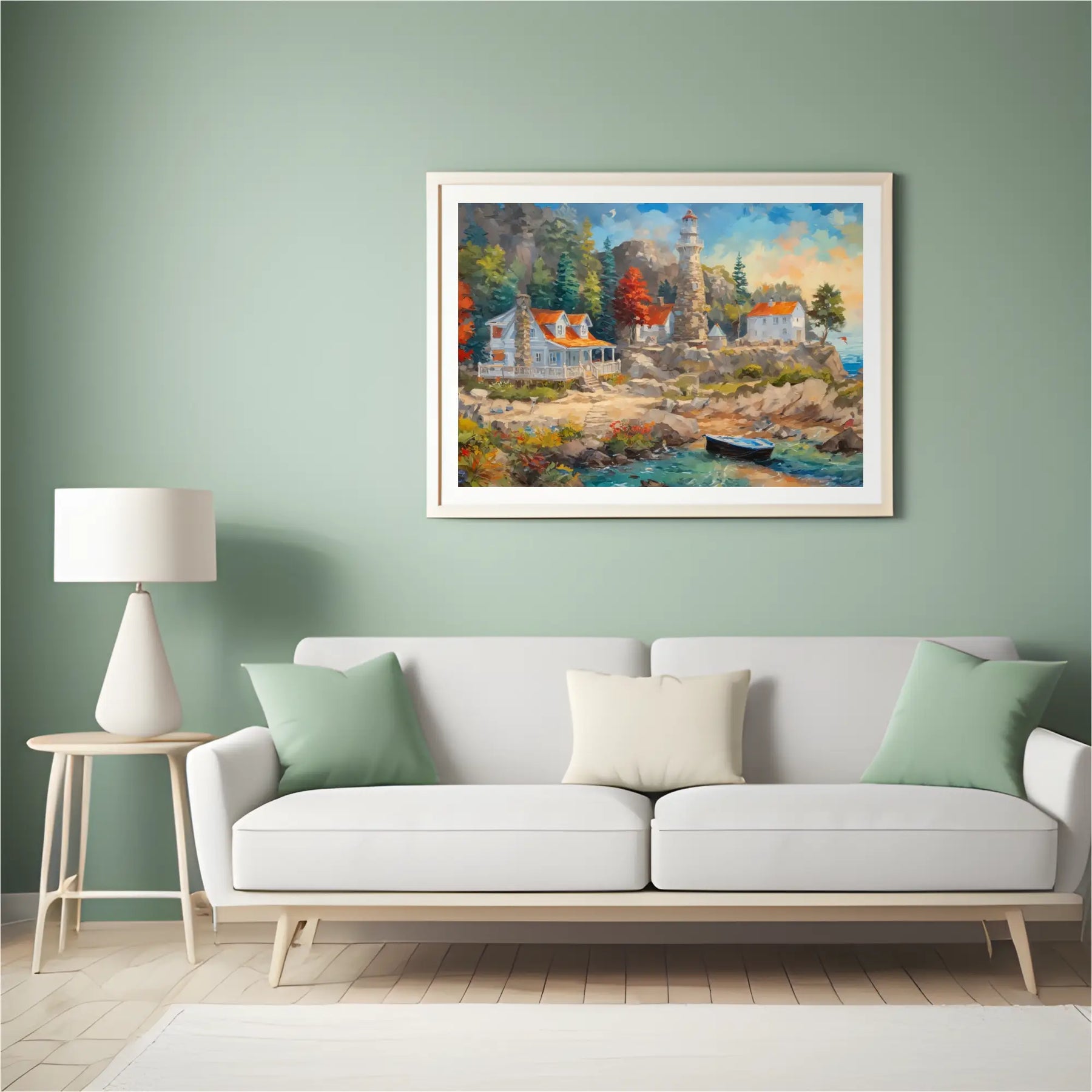 Diamantmaleri - Hus på en strand - SEOS Shop ®