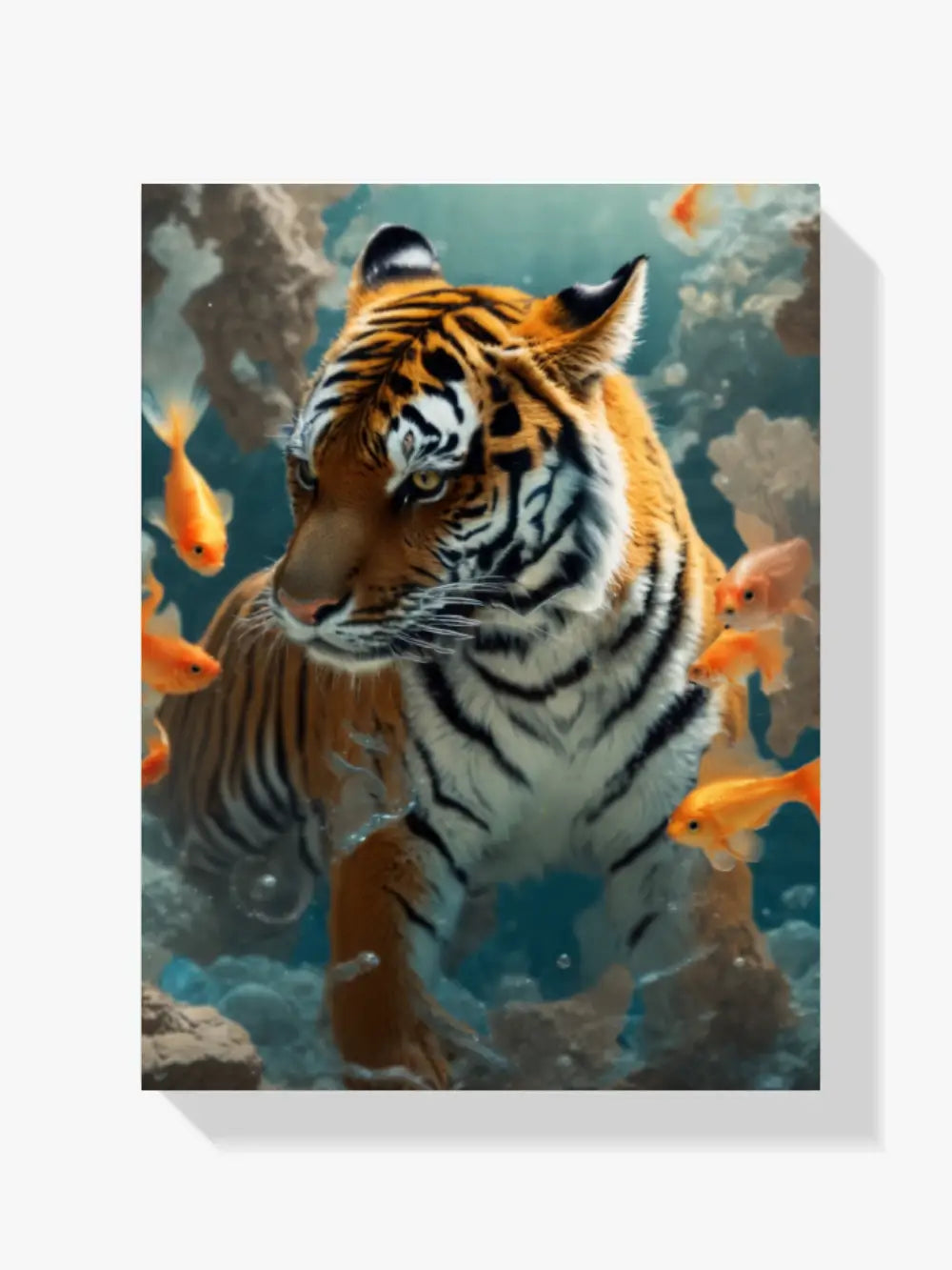 Diamantmaleri - Tiger og guldfisk - SEOS Shop ®