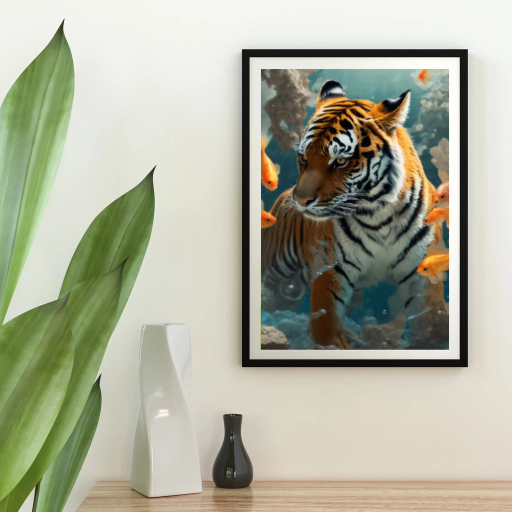 Diamantmaleri - Tiger og guldfisk - SEOS Shop ®
