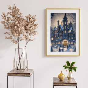 Diamantmaleri - Vinterlandhus - SEOS Shop ®