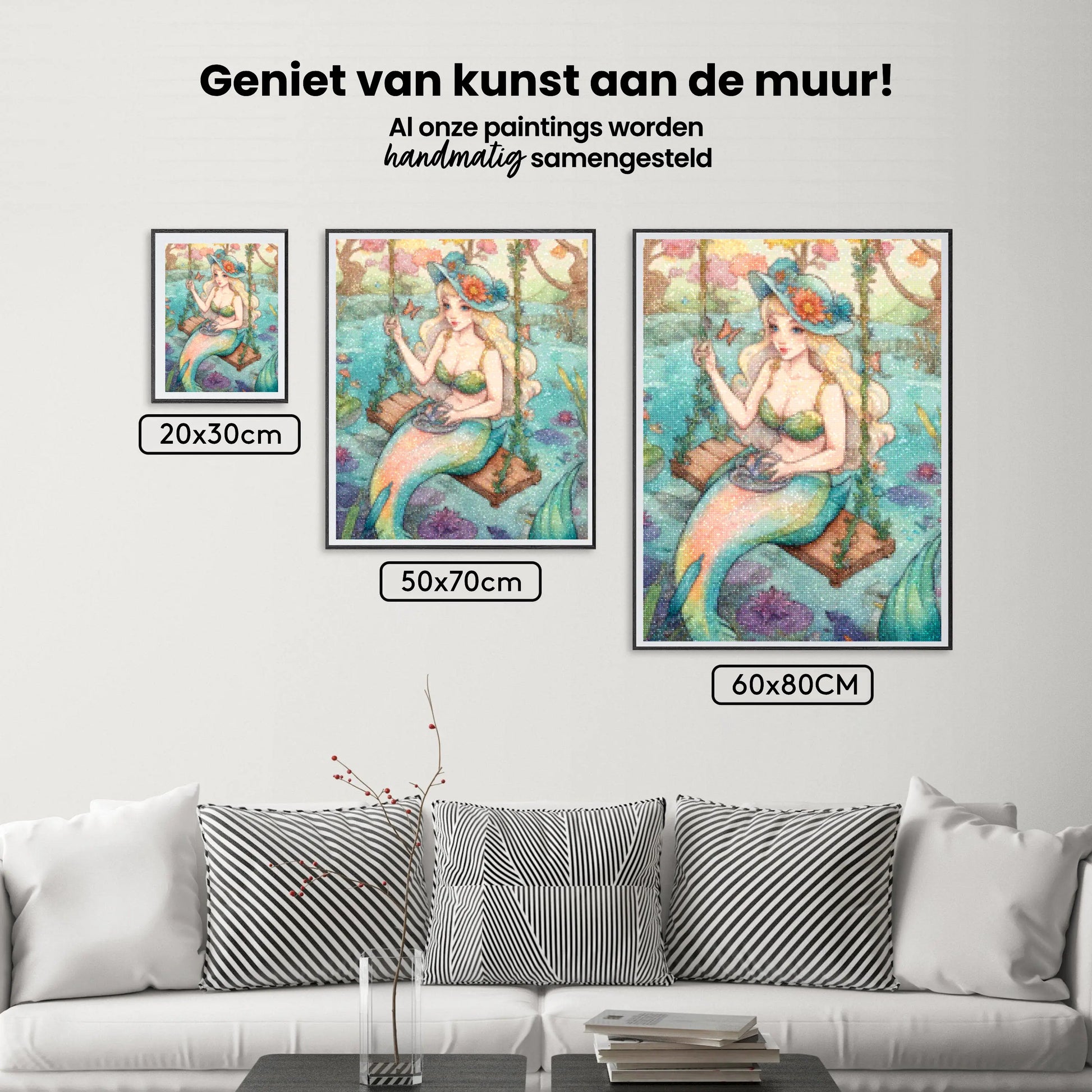 Diamantmaleri - Havfrue på gynge - SEOS Shop ®
