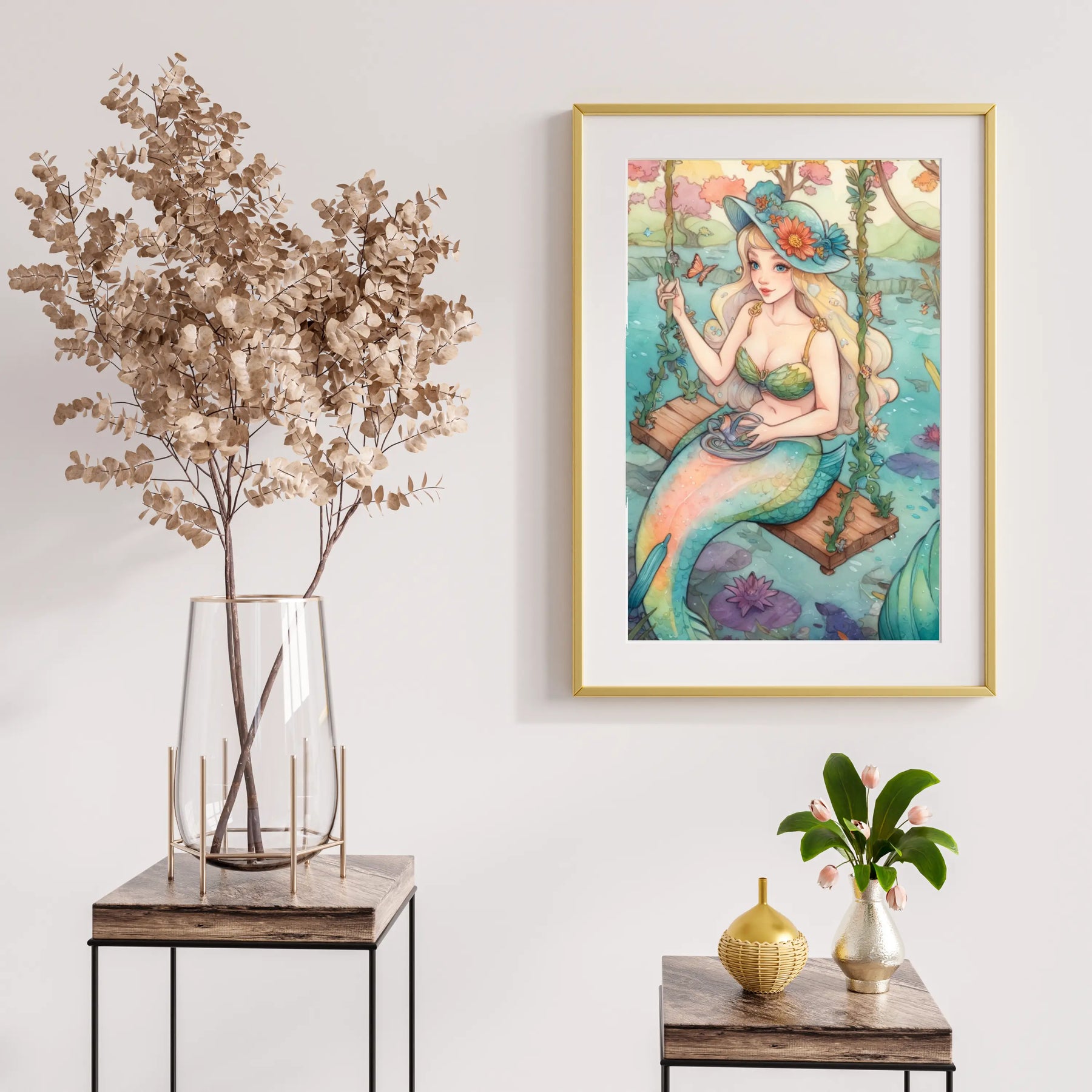 Diamantmaleri - Havfrue på gynge - SEOS Shop ®