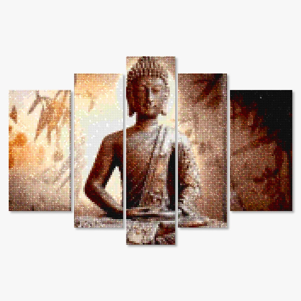 Diamantmaling Buddha 5 dele - SEOS Shop ®