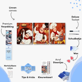 Diamantmaling Kok 3-delt - SEOS Shop ®