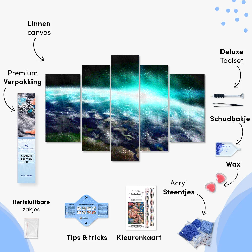 Diamantmaling Jorden 5 dele - SEOS Shop ®