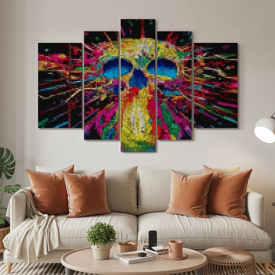 Diamantmaling Farvet Kranie 5-panel - SEOS Shop ®