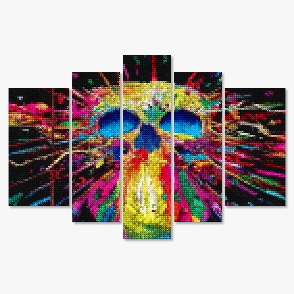 Diamantmaling Farvet Kranie 5-panel - SEOS Shop ®