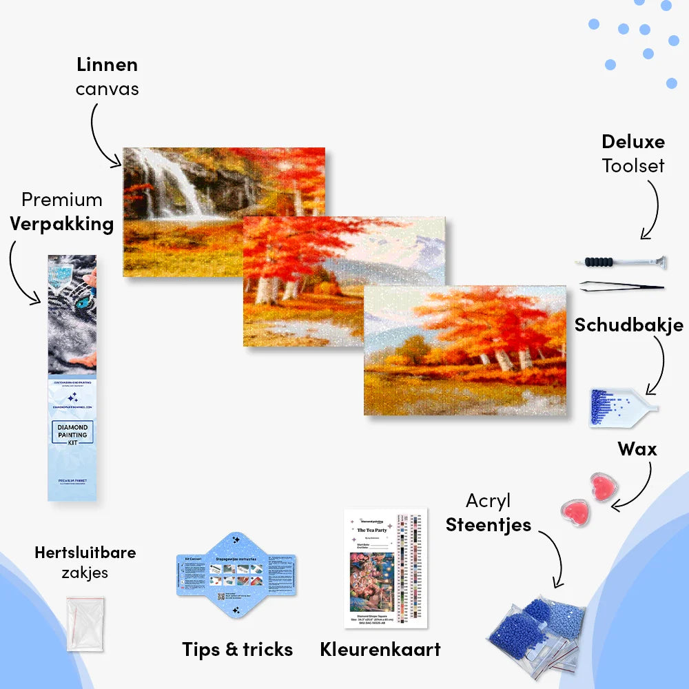 Diamantmaleri Efterårslandskab 3-delt - SEOS Shop ®