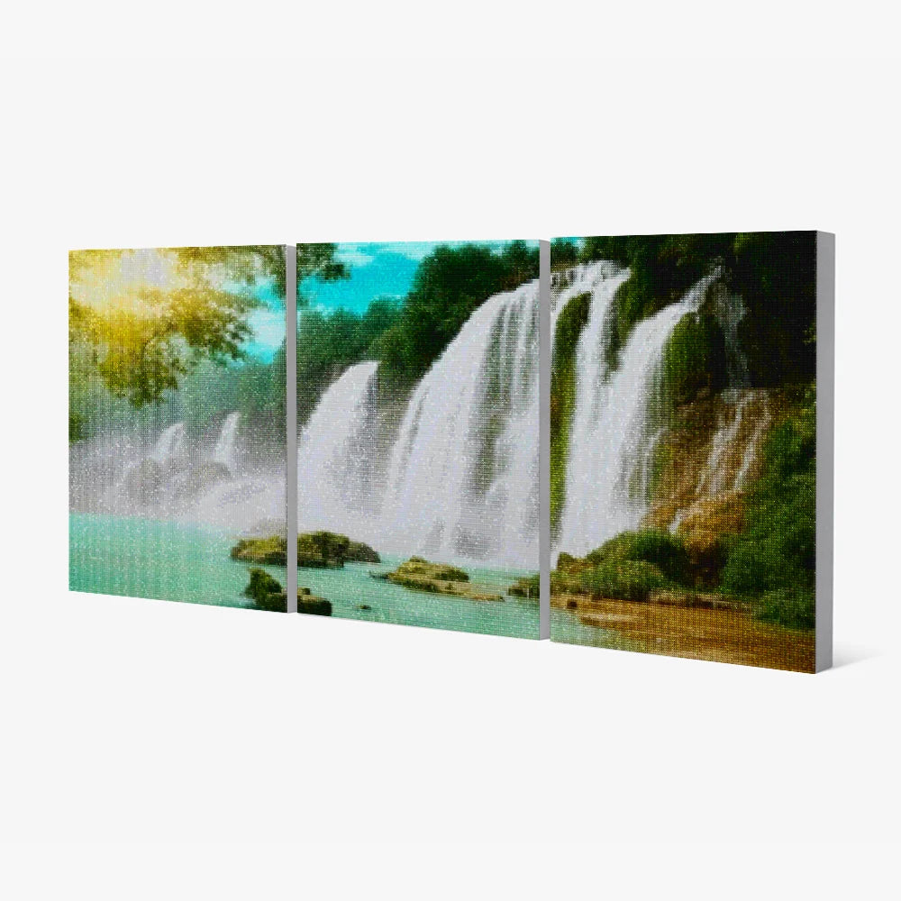 Diamantmaleri Smukt Vandfald 3-delt - SEOS Shop ®