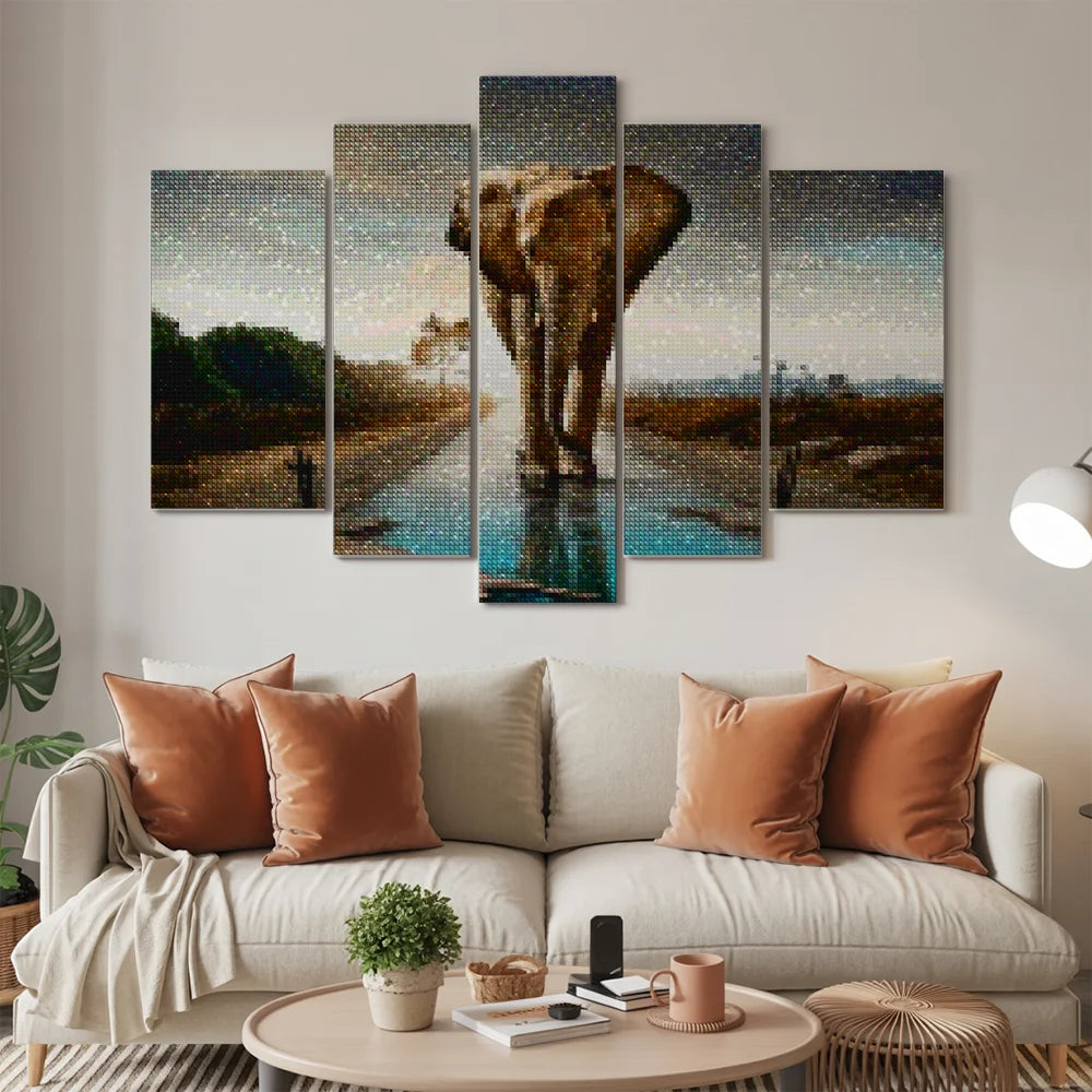 Diamantmaling Elefant 5-delt - SEOS Shop ®
