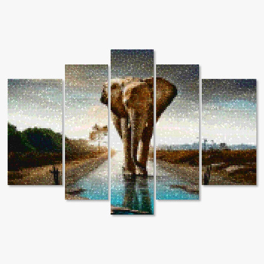 Diamantmaling Elefant 5-delt - SEOS Shop ®