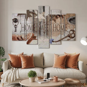 Diamantmalingssæt Home Sweet Home Trælook 5-panel - SEOS Shop®