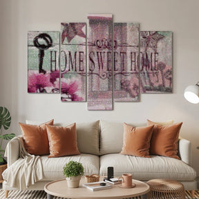 Diamantmalingssæt Home Sweet Home Pink 5 dele - SEOS Shop ®
