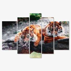 Diamantmaling To Liggende Tigre 5-delt - SEOS Shop ®