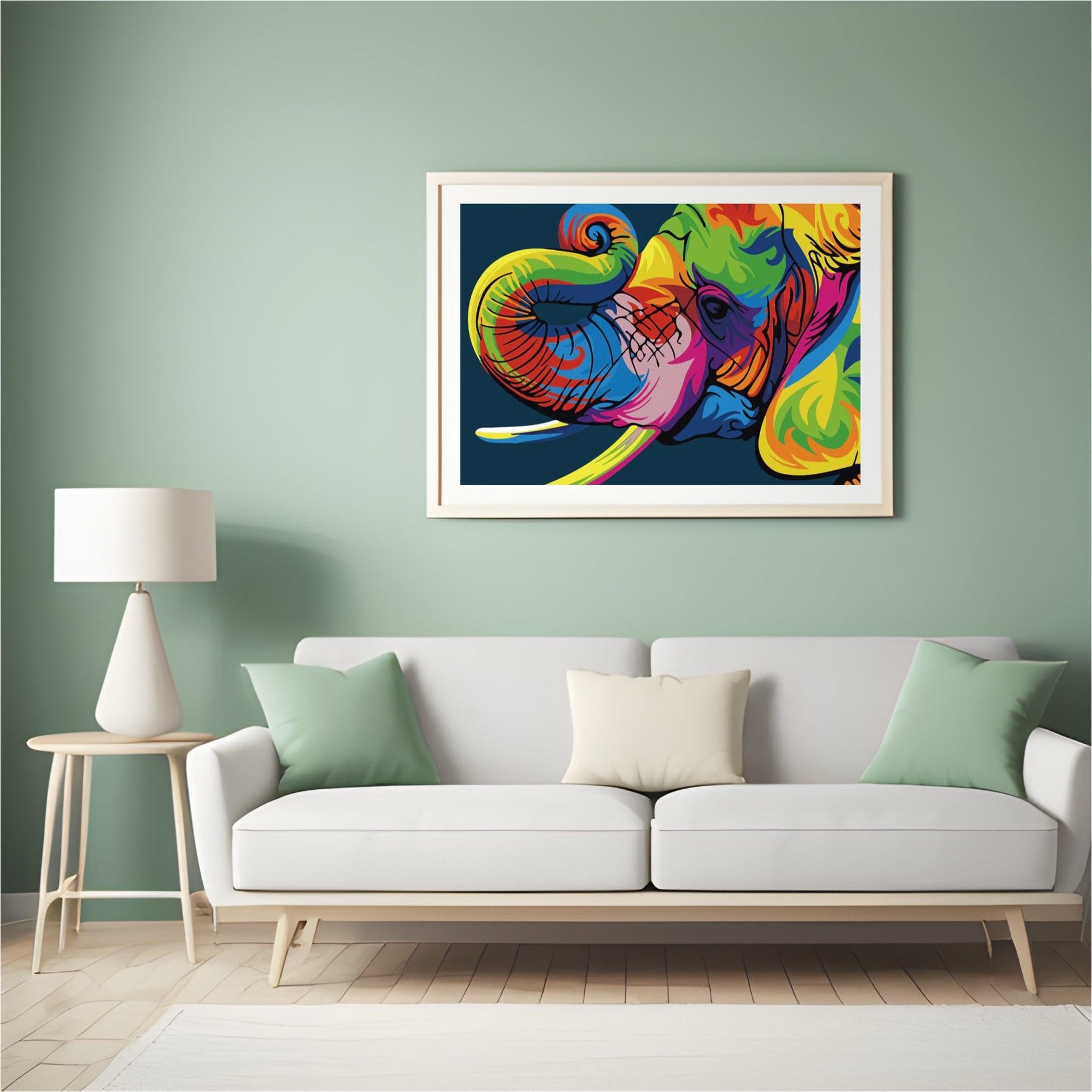 Diamantmaleri - Abstrakt elefant - SEOS®