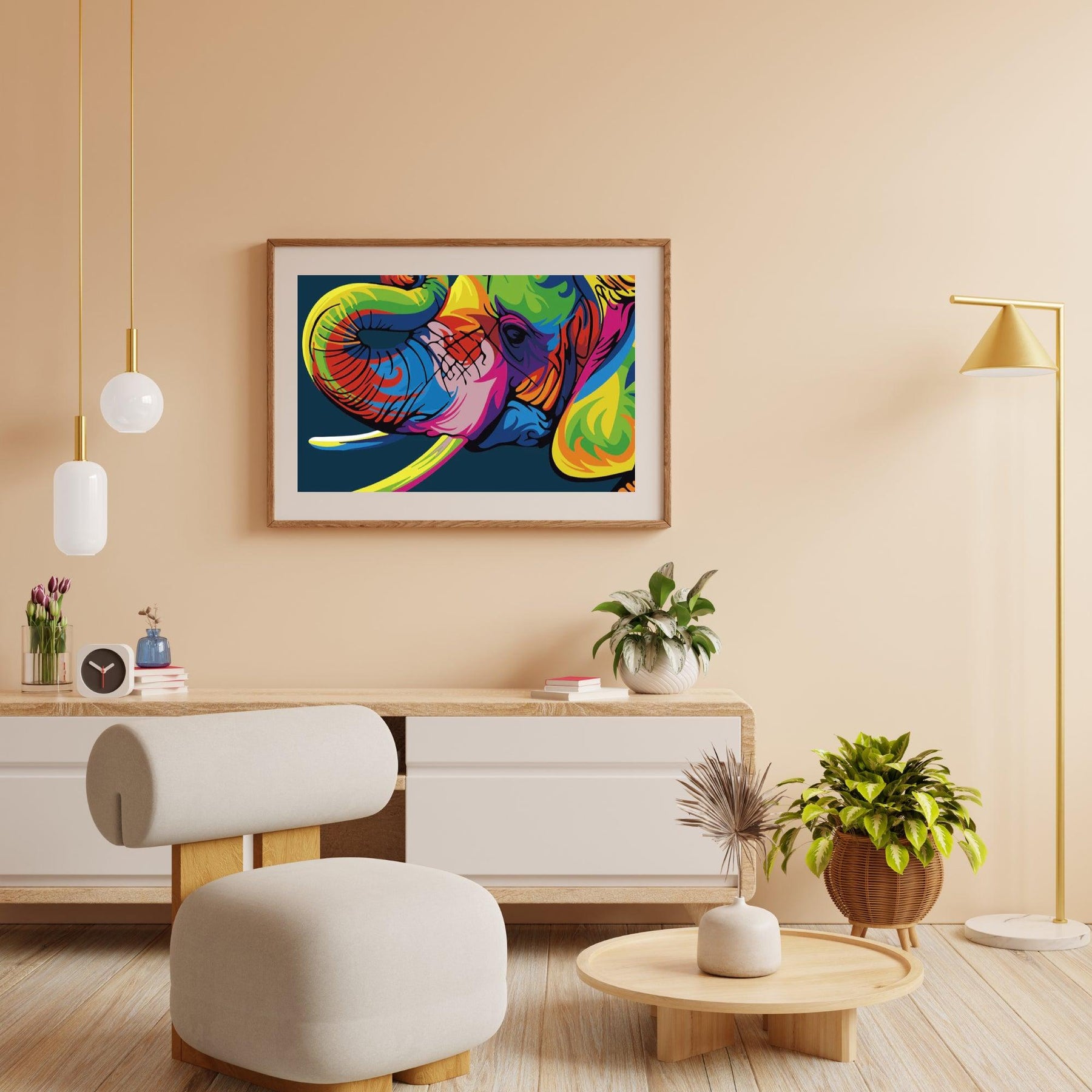 Diamantmaleri - Abstrakt elefant - SEOS®