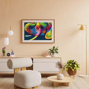 Diamantmaleri - Abstrakt elefant - SEOS®