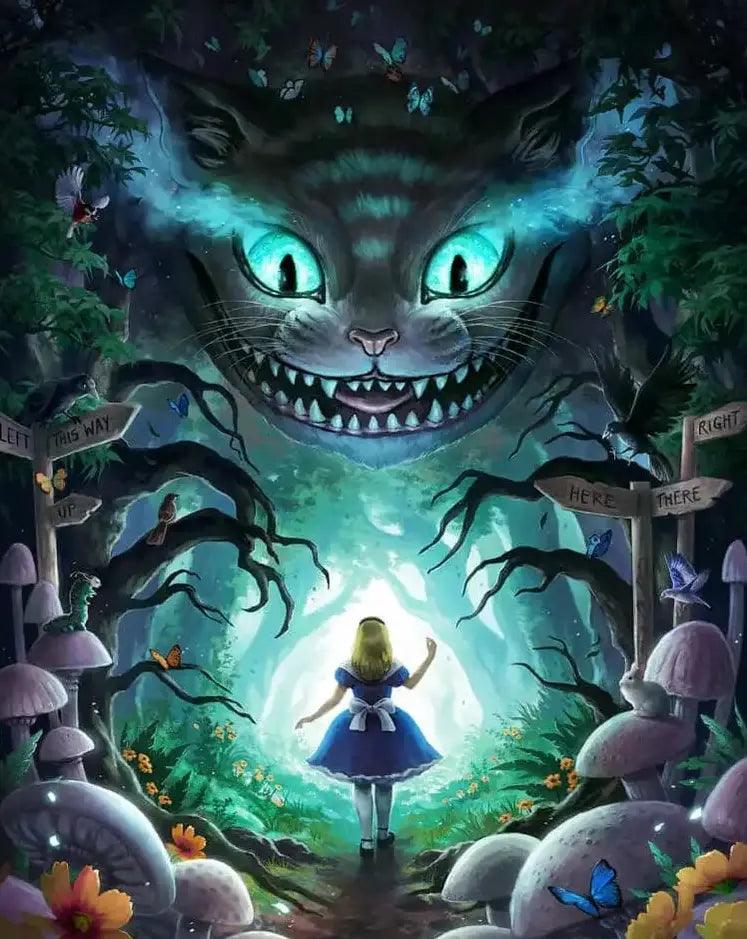 Diamantmaleri - Alice træder ind i Eventyrland