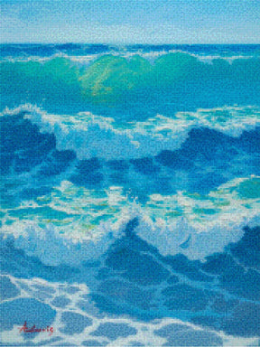 Diamantmaling - Azurblå hedebølge