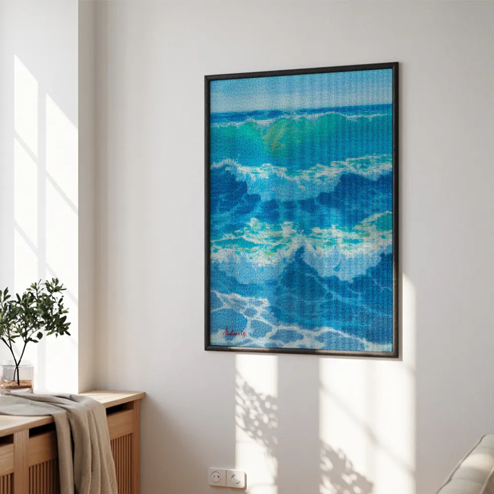 Diamantmaling - Azurblå hedebølge