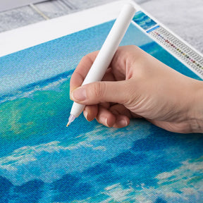 Diamantmaling - Azurblå hedebølge