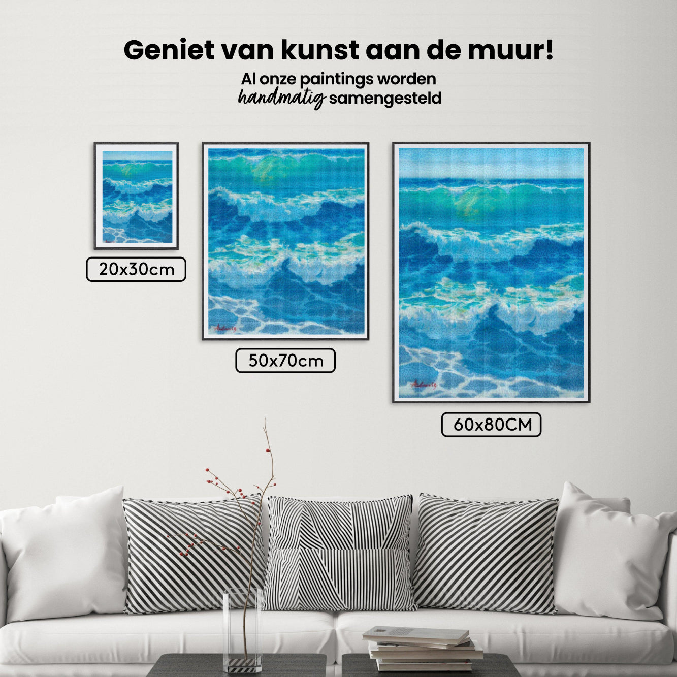 Diamantmaling - Azurblå hedebølge