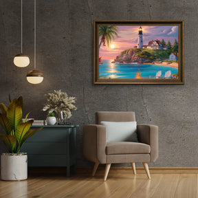 Diamantmaleri - Havets fyrtårn