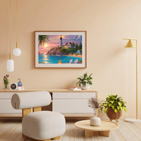 Diamantmaleri - Havets fyrtårn