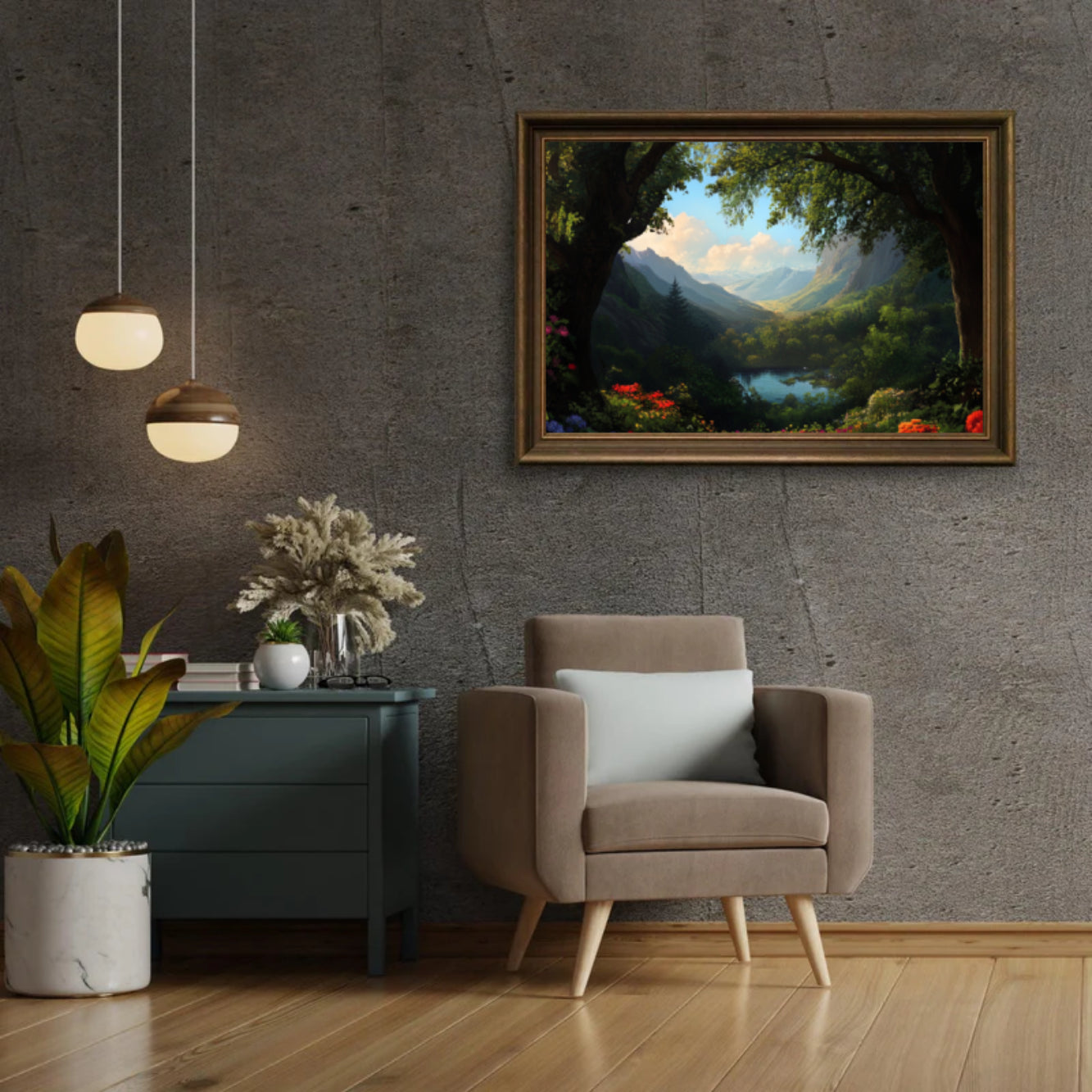 Diamantmaleri - Fortryllet blomsterskov