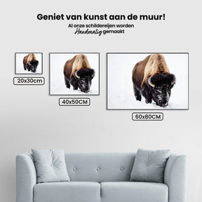 Diamantmaleri - Bison i sneen