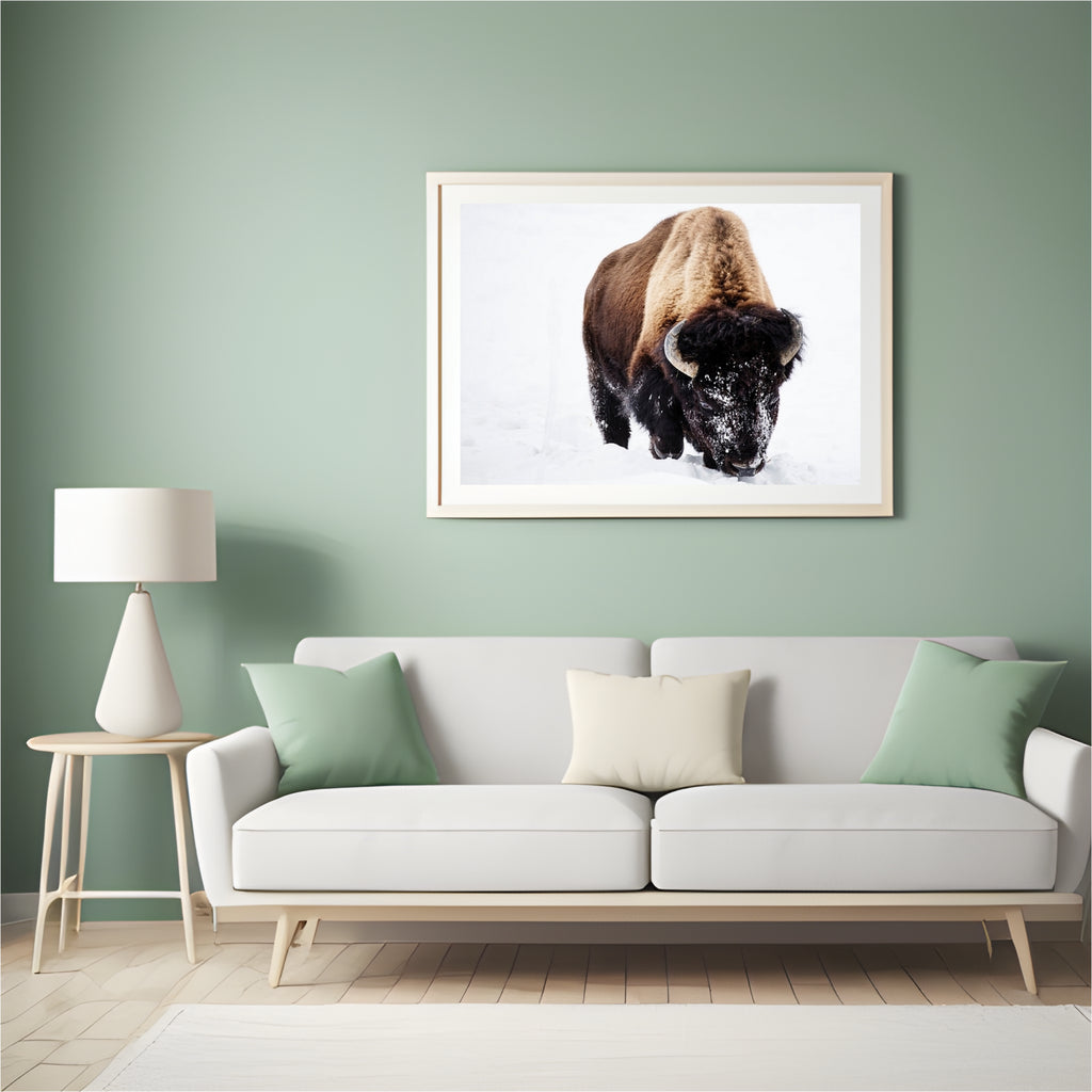 Diamantmaleri - Bison i sneen