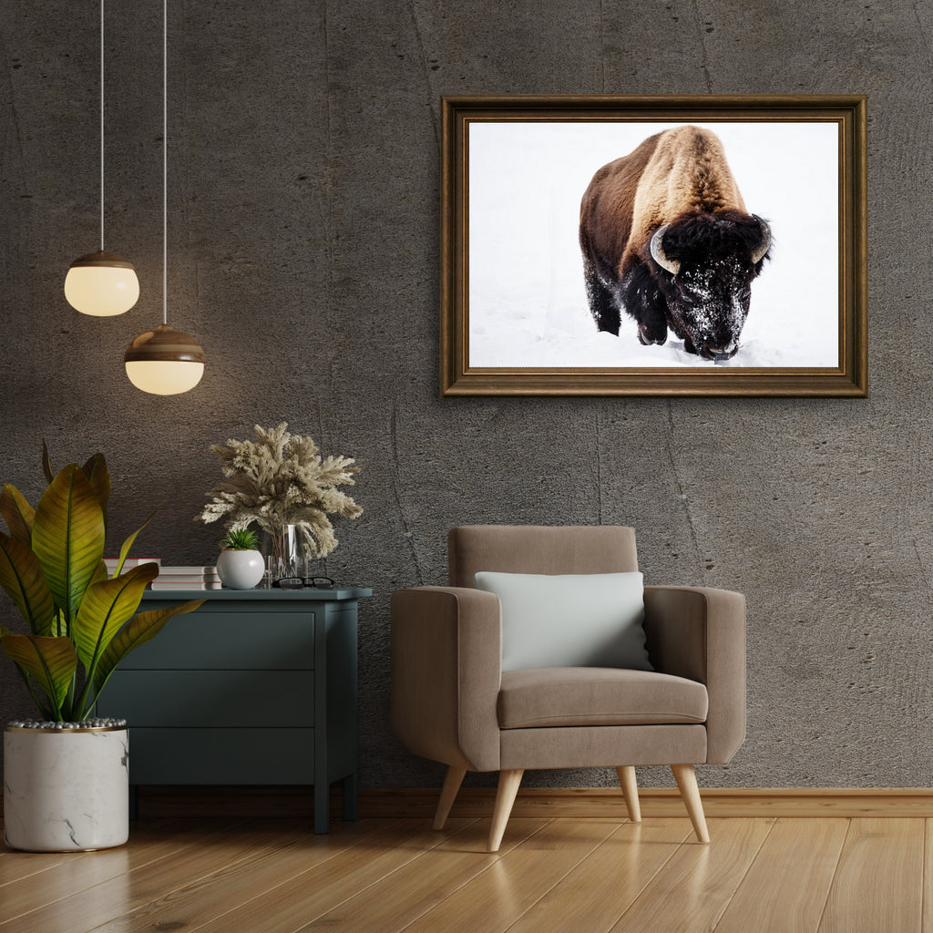 Diamantmaleri - Bison i sneen