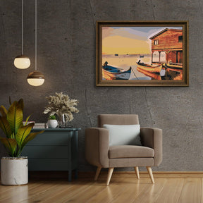 Diamantmaling - Både og træhytte - SEOS Shop ®