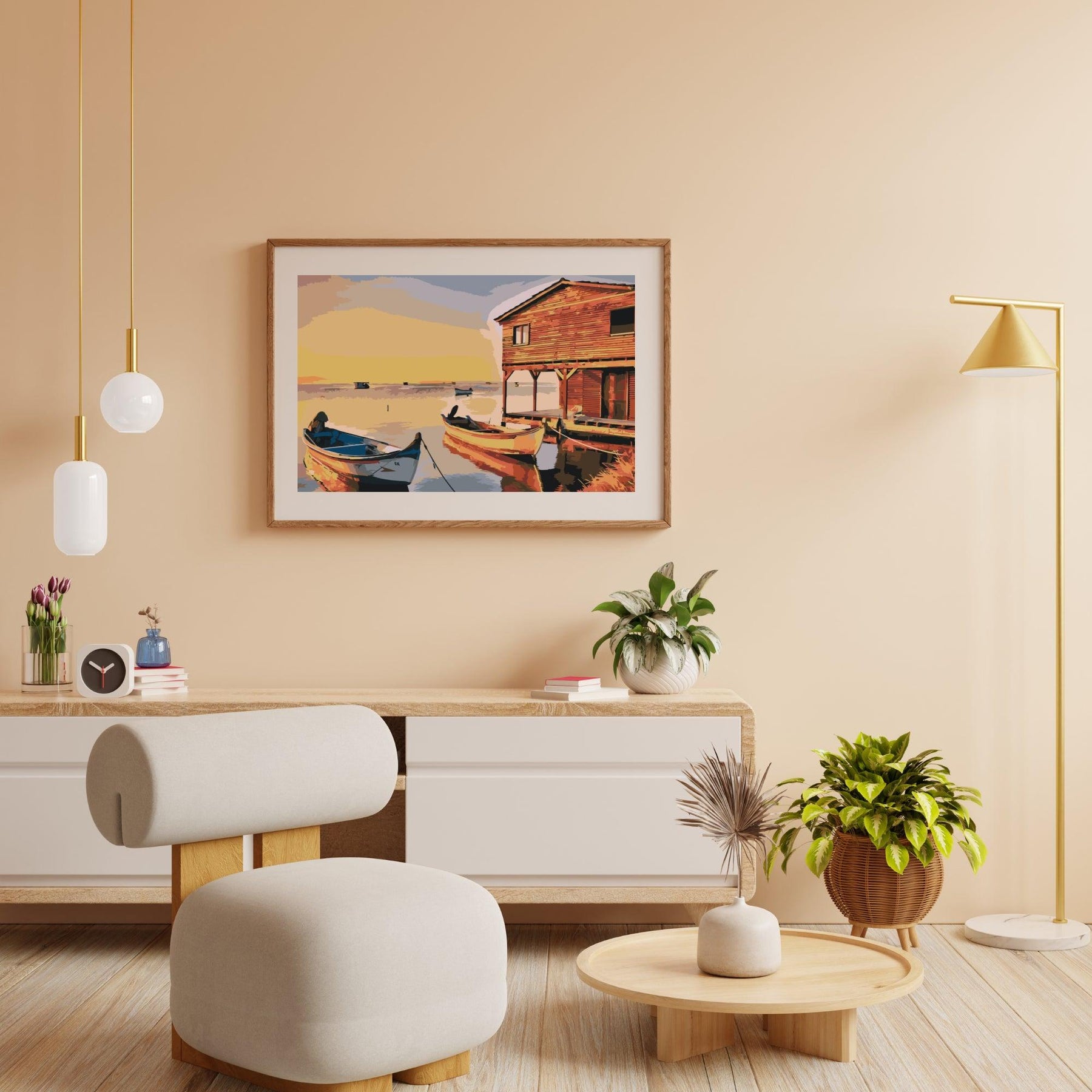 Diamantmaling - Både og træhytte - SEOS Shop ®